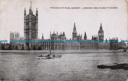 R106797 Houses Of Parliament. London And River Thames - Autres & Non Classés