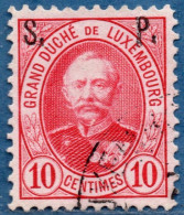 Luxemburg Service 1891 10 C S.P. Overprint (perforated 11½) Cancelled - Service
