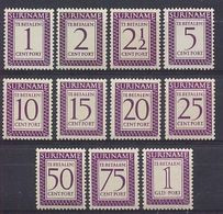 Suriname NVPH Nr Port 47/57 Ongebruikt/MH Cijfer, Tax 1956 - Suriname ... - 1975