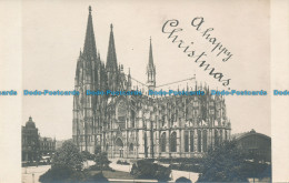 R106084 Greeting Postcard. A Happy Christmas. Cathedral - Welt
