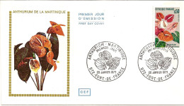 124 --- 972 FORT-DE-FRANCE 1er Jour FDC Anthurium Martinique - Gedenkstempel