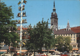 72231228 Muenchen Viktualienmarkt Mit Altem Peter Maibaum Muenchen - Muenchen