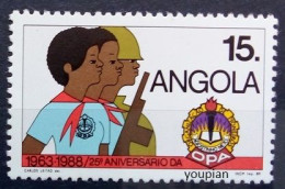 Angola 1989, 25 Years Of Agostinho Neto Pioneer Organisation, MNH Single Stamp - Angola