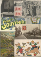Lot D 'env . 1700  Cpa Cpsm Petit Format Types Petites Cartes Et " Drouilles " - 500 Postkaarten Min.