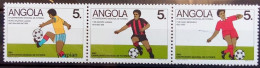 Angola 1989, National Football Cup, MNH Stamps Strip - Angola