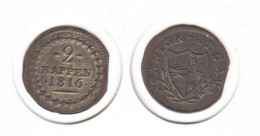 Suisse   Aargau, 2 Rappen 1816, Argovie, Switzerland, - Altri & Non Classificati