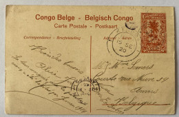 !!! CONGO, ENTIER POSTAL DE 1920 AU DÉPART DE KIGOMA  POUR ANVERS (BELGIQUE) VIA DAR ES SALAM. CACHET ÉCHOPPÉ. - Entiers Postaux