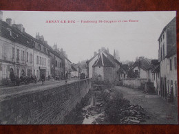 21 - ARNAY Le DUC - Faubourg St-Jacques Et Rue Basse. (attelage) - Arnay Le Duc