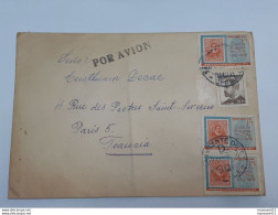 Enveloppe Avec Timbres Du Chili Envoyée " Por Avion " De San Vicente Vers Paris ... Lot125 . - Chili