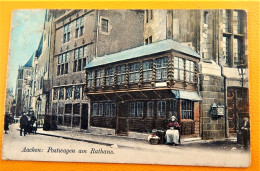 AACHEN  -  Postwagen Am Rathaus   -  1909 - Aken