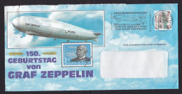 Germany: Advertorial Cover, 1988, 1 Stamp, Castle, Cancel Zeppelin, Aviation, Sent By Sieger (minor Damage) - Lettres & Documents