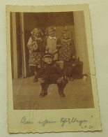 Three Little School Girls And A Boy-old Photo Postmarked PRENZLAU 1930-Germany - Personnes Anonymes