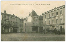 01.CHATILLON SUR CHALARONNE.n°86.PLACE DE LA REPUBLIQUE.HOTEL DU PARC.PHARMACIE - Châtillon-sur-Chalaronne