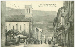 01.BELLEGARDE.n°22523.EGLISE ET RUE DE LA REPUBLIQUE - Bellegarde-sur-Valserine