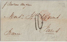 1854 - LETTRE SC De ALEXANDRIE (EGYPTE) BATEAU ANGLAIS ! - ENTREE INDES ORIENTALES Par MARSEILLE ! => PARIS - Schiffspost