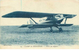 02.SISSONNE.CAMP DE SISSONNE.AVION AU DEPART - Sissonne