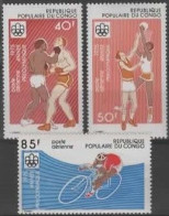 RÉP. POPULAIRE Du CONGO :1975: Y.PA210-15 : ## Année Préolympique ##.  @§@ Boxe – Basket-ball – Cyclisme - ..... - Sommer 1976: Montreal