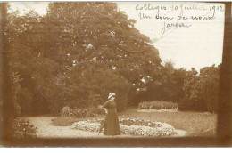 02.COLLIGIS.CP PHOTO.10 JUILLET 1912.UN COIN DE JARDIN - Other & Unclassified