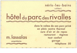 03.NERIS LES BAINS.n°7954.HOTEL DU PARC DES RIVALLES - Neris Les Bains