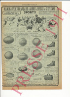 Vintage 1911 Sport Match De Rugby Ballon Football Ancien Chaussures Ballons - Werbung