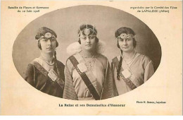 03.LAPALISSE.BATAILLE DE FLEURS ET KERMESSE DU 10 JUIN 1928.LA REINE ET SES DEMOISELLES D'HONNEUR - Lapalisse