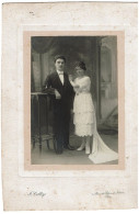 ASSON  ( 64 ) - PHOTOGRAPHIE  ALBUMINEE De  CALLIZO à Pau  -  Portrait Mariage - VOIR SCANS - Geïdentificeerde Personen