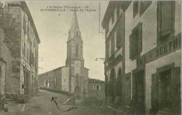 07.SAINT PIERREVILLE.PLACE DE L'EGLISE.CAFE BERTH..... - Otros & Sin Clasificación