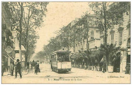 06.NICE.n°35.AVENUE DE LA GARE.TRAMWAY.CP TOILEE - Altri & Non Classificati