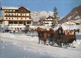 72230127 Seefeld Tirol Hotel Wetterstein Gegen Karwendelgebirge Pferdeschlitten  - Sonstige & Ohne Zuordnung