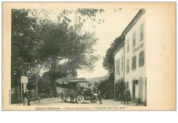 06.ESCRAGNOLLES.n°18.HOTEL OLLIVIER.STATION DE L'AUTOBUS "GRASSE-CASTELLANE".AUTOBUS. - Other & Unclassified