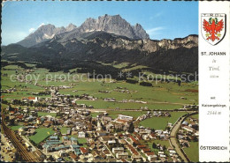 72230107 St Johann Tirol Mit Kaisergebirge Sommerfrische Fliegeraufnahme St. Joh - Sonstige & Ohne Zuordnung