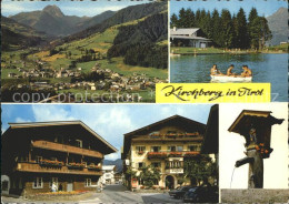 72230035 Kirchberg Tirol Rettenstein Badesee Strassenmotiv Hotel Daxer Dorfbrunn - Sonstige & Ohne Zuordnung