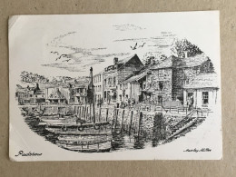 Padstow Harbour Hafen Port Harbor A Harley Miller Postcard Kunstler Illustrateur - Other & Unclassified