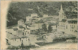 07.VALS LES BAINS.VUE GENERALE.L'EGLISE.CORNE - Vals Les Bains