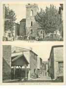 11.CANET.n°9250.GRANDE CARTE DE 2 CP AVEC NOTICE.LA PLACE.LE LAVOIR.MUR DU VIEUX CHATEAU - Sonstige & Ohne Zuordnung