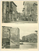 11.CANET.n°9249.GRANDE CARTE DE 2 CP AVEC NOTICE.LA PLACETTE.RUE DE LA PLACE.MOULIN SUR L'AUDE.ANCIENNE FORTERESSE - Sonstige & Ohne Zuordnung