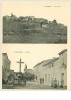 11.BREZILHAC.n°9258.GRANDE CARTE DE 2 CP AVEC NOTICE.VUE GENERALE.LA PLACE - Autres & Non Classés