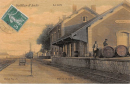 11 . N° 52603 . Salleles D Aude . La Gare.train.locomotive - Salleles D'Aude