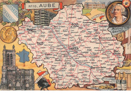 10. N°53203.aube. Blondel La Rougery. 1945. Carte Géographique - Sonstige & Ohne Zuordnung