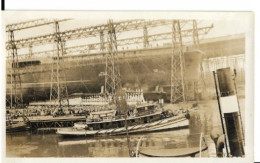 Astillero River Shipyard En Quincy, Massachusetts  -Porta  Aviones  Lexington Año 1928 14cmx9cm - 7536 - Luftfahrt