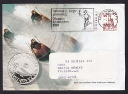 Germany: Advertorial Cover, 1984, 1 Stamp, Castle, Cancel Olympics, Torch, Running, Sent By Sieger (traces Of Use) - Storia Postale