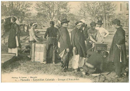 13.MARSEILLE.n°10284.EXPOSITION COLONIALE.GROUPE D'ANNAMITES - Mostre Coloniali 1906 – 1922