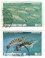 T+ Thailand 1976 Mi 800 802 Krabben - Tailandia