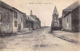 08 . N°105681 .pouru Aux Bois .grande Rue .eglise . - Sonstige & Ohne Zuordnung