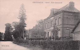 Croixdalle - Mairie - Ecole Communale   - CPA °J - Andere & Zonder Classificatie