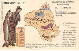 12 - Rodez - SAN20117 - Carte Géographique - Emulsion Scott - Rodez