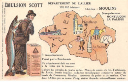 03 - Moulins - SAN20064 - Carte Géographique - Département De L'Allier - Emulsion Scott - Moulins