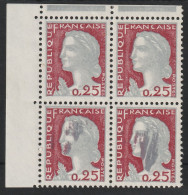 YT N° 1263 - 2 Timbres Maculés Dans Bloc De 4 - Neufs ** - MNH - - Unused Stamps