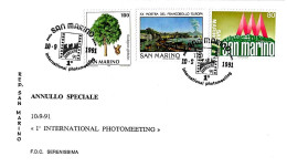 SAN MARINO - 1991 1° INTERNATIONAL PHOTOMEETING (negativo) Su Busta Speciale Serenissima - 315 - Photography
