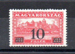 HONGRIE - HUNGARY - 1933 - PARLEMENT DE BUDAPEST - BUDAPEST PARLIAMENT - Surcharge - Overprint - - Ongebruikt